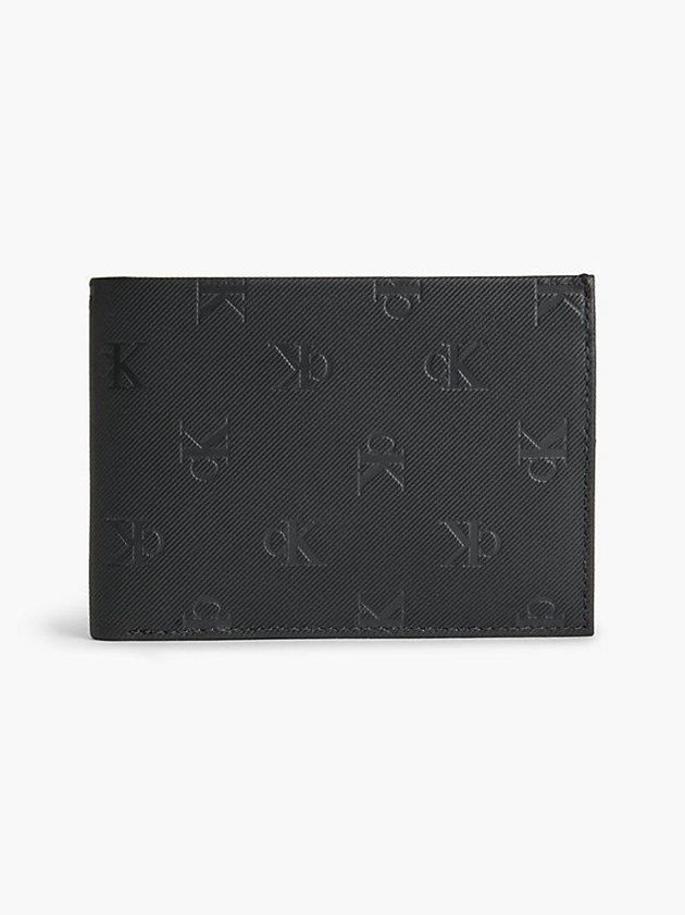 Calvin Klein USA Leather Logo Billfold Mens Wallet Black 2079368-ZH